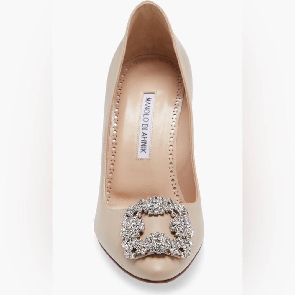 Manolo Blahnik Hangisi Crystal Buckle Pump - Picture 15 of 15